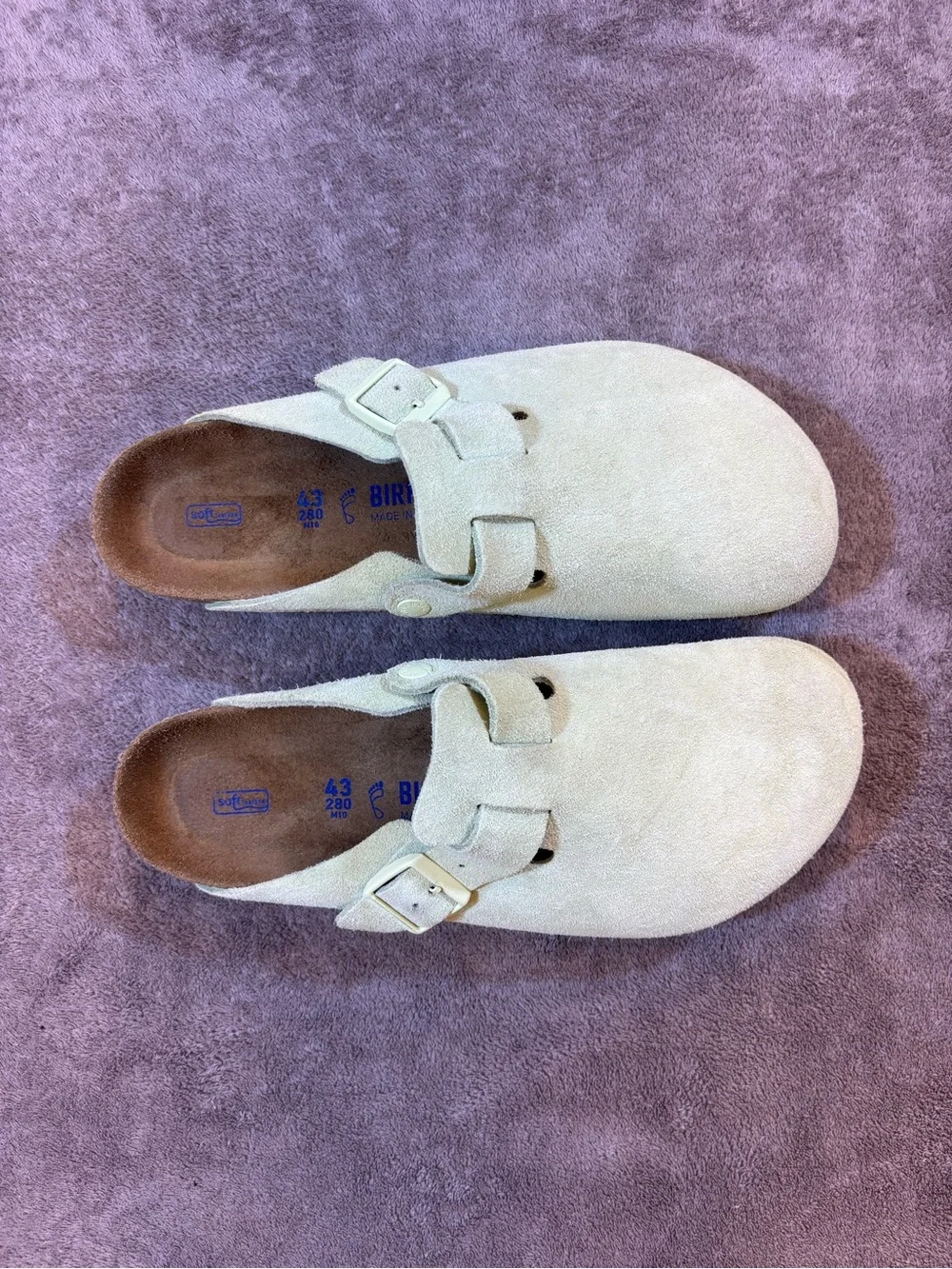 Birkenstock Boston Clog Slip On Light Mint Green Size 43/10-10.5